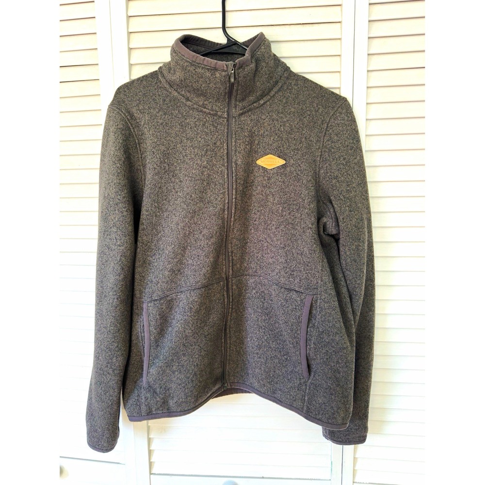 Merrell Women's Medium Gray Full Zip Fleece Jacket Outdoor Hiking Casual Winter